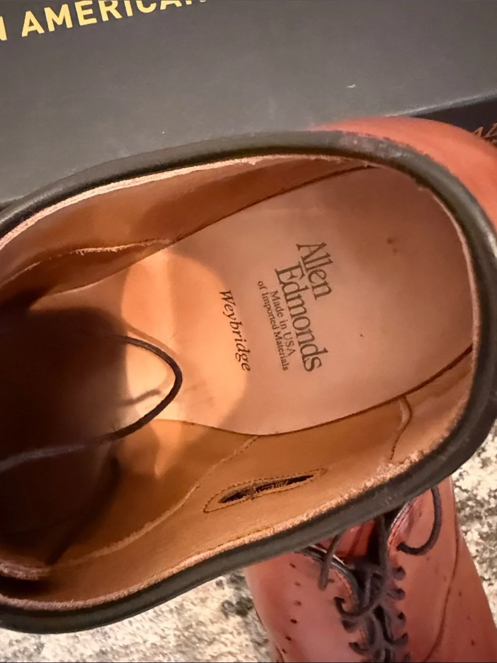Allen Edmonds Tan Leather Wingtip Derbys